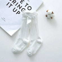 Load image into Gallery viewer, Luxury Modern One Pairs New Kids Socks Toddlers Girls 3D Bow knot Knee Lengths Soft Cotton Baby Socks For Kids
