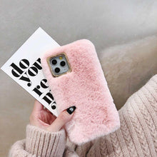 Load image into Gallery viewer, Fashion Plush Leopard Phone Case For Iphone 11 Pro Max Xs Max X Xr Cases Furry Fluffy Warm Cover For Iphone 6 6s 7 8 Plus Case Women Fashion Faux Fur Case For Iphone
