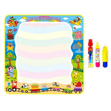 Load image into Gallery viewer, Coolplay 100x100cm Magic Water Drawing Mat Doodle Mat &amp; 4 Drawing Pens &amp; 1 Stamps Set Painting Board Educational Toys for Kids
