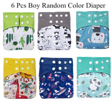 Load image into Gallery viewer, Reusable Waterproof Diaper Baby Bamboo Charcoal Diaper One Size Pocket Baby Nappies For Kids Set
