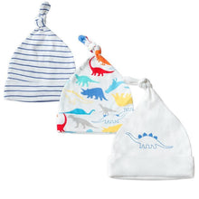 Load image into Gallery viewer, Printed Baby Hats &amp; Caps For Newborn Baby Accessories In Elegant Modern Design Set Of 3PCS For Baby Kids
