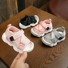 Load image into Gallery viewer, Baby Unisex Sandals Black Gray Pink Canvas Infant Sandals Toddler Summer Walking Shoes

