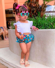 Load image into Gallery viewer, Baby Girl Clothes Splice Bodysuit Jumpsuit Playsuits Ruffled Outfit Summer Backless Sunsuit For Girls In Modern Style
