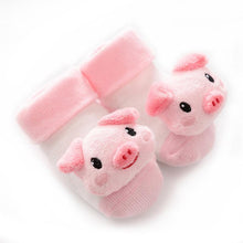 Load image into Gallery viewer, Cartoon Newborn Baby Toddler Floor Non-slip Socks Cotton With Bell Doll Baby Girls &amp; Boys Soft Shoes For Kids
