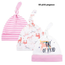 Load image into Gallery viewer, Printed Baby Hats &amp; Caps For Newborn Baby Accessories In Elegant Modern Design Set Of 3PCS For Baby Kids
