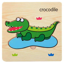 Load image into Gallery viewer, 3D Wooden Children Interesting Puzzle Toys With Animals and Cars Exellent Puzzles Intelligence Kids Early Educational Toys For Children
