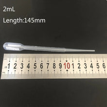 Load image into Gallery viewer, 500pcs lab 0.2ml 0.5ml 1ml 2ml 3ml 5ml plastic pasteur pipette transfering dropper for school experiment
