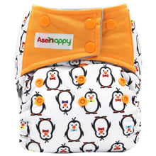 Load image into Gallery viewer, Colorful Modern Baby Cloth Diaper Bamboo Charcoal Nappy All-in-one Diapers sewn 3 Layers Micro fleece Insert Inside Reusable Diaper For Baby and Kids For Unlimited Use

