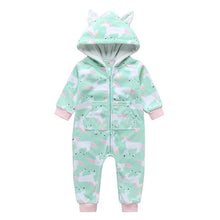Load image into Gallery viewer, Modern Infant Baby Rompers Coral Fleece Animal Overall Baby Halloween Xmas Costume Clothes Baby jumpsuit Romper For Kids
