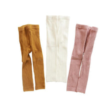 Load image into Gallery viewer, Baby Girl Stretch Leggings Pants Spring and Autumn Toddler Child Knitting Trousers Pink Yellow Color

