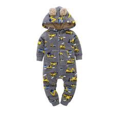 Load image into Gallery viewer, Modern High Quality Newborn Infant Baby Clothes Fleece Jumpsuit Boys Romper Hooded Jumpsuit Bear For Kids
