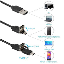 Load image into Gallery viewer, 1080P Full HD USB Android Camera Endoscope IP67 1920*1080 1m 2m 5m Micro  Inspection Video Camera Snake Borescope Tube
