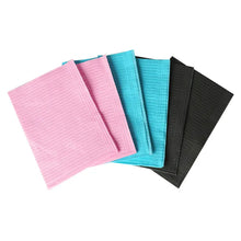 Load image into Gallery viewer, Black/Blue/Pink Disposable Tattoo Tablecloth Absorbent Cloth Towel Cleaning Pad Medical Paper Beauty  Accessories Bibs 125pcs
