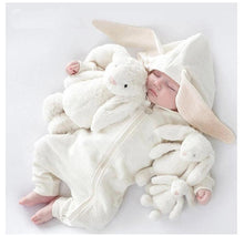 Load image into Gallery viewer, Elegant Baby Clothes Rompers Jumpsuits Newborn Cartoon Little Bee Rabbit Ears Zipper Clothes Cotton Jackets For Kids
