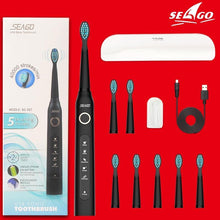 Load image into Gallery viewer, Electric Vibration Toothbrush Sonic Rechargeable Smart Chip Teethbrush Head Replaceable Whitening Healthy Best Gift For Adults And Kids
