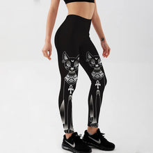 Load image into Gallery viewer, Summer style Hot Leggings For Women&#39;s cute Black white cat Digital Printing Elasticity Pants pants Plus size Drop ship
