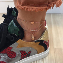 Load image into Gallery viewer, Luxury Bohemian Star Shell Ankle Bracelet Foot Jewelry Brecelet Simple Shell Anklets for Women Summer Style
