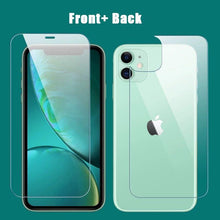 Load image into Gallery viewer, 3 In 1  2PCS Front+Back+Lens Full Cover Tempered Glass Film For iPhone 12 11 Pro Max Mini Screen Protector For iPhone 13 Pro Max Glass Temper Glass Film Temper Glass Film Premium HD Clarity Anti-Fingerprint/Scratch for iPhone
