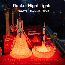 Load image into Gallery viewer, NEW Popular Space Shuttle Lamp and Moon lamps In Night Light By 3D Print For Space Lovers Rocket Lamp
