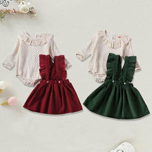 Load image into Gallery viewer, Toddler Baby Girl  Dotted Romper Tops Strap Dress Cotton Clothes Skirt Cover Up
