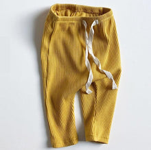 Load image into Gallery viewer, Baby Boys Girls Solid Leggings Toddler Ribbed Pants Little Boy Casual Pants Kids Trousers
