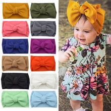 Load image into Gallery viewer, Baby Girls Headband Big Bow Hair Band Kids Adjustable Head Wrap Turban Infant Hair Accessories
