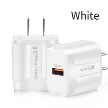 Load image into Gallery viewer, Mobile Phone Charger Quick Charge QC 3.0 4.0 18W Fast Charging Plug Adapter Wall USB Charger
