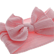 Load image into Gallery viewer, Big Bow Soft Nylon Headbands Flower Print Nylon Turban Hairband Oversize Bunny Bow For Baby Kids
