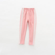 Load image into Gallery viewer, Cotton Four-color Baby Girl Sports Style Two Bars Stretch Pants 1 - 5 Years Old Autumn baby girls pants
