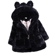 Load image into Gallery viewer, Winter Baby Girls Clothes Fur Coat Fleece Warm Hooded Jacket Children's Outerwear Coat For Girls
