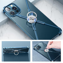 Load image into Gallery viewer, Luxury Phone Case For iPhone 12 Pro Metal Frame Shape Shockproof Cover Bumper Back Cool Case Aluminum Metal X-Frame Support Bumpers Compatible iPhone
