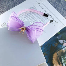 Load image into Gallery viewer, Luxury Modern Pearl Handmade Baby Girls Bowknot Crown Headband Lace Elastic Hair Band Bow For Girls Baby
