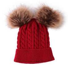 Load image into Gallery viewer, Trend Cute Newborn Baby Winter Warm Hats Infant Kids Girls Boys Knit Hat With Pompom Ball Beanie Caps For Girls
