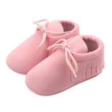 Load image into Gallery viewer, Newborn Baby Shoes Girls Boys Soft Warm Leather Prewalker Anti-slip Shoes Canvas Sports Sneakers Footwear Shoes

