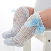 Load image into Gallery viewer, Princess Cute Baby Knee High Stylish Cotton Bow Soft Comfortable Socks Flexible Breathable Sock For Baby Girls
