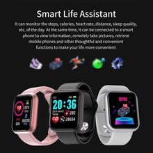 Load image into Gallery viewer, Elegant Popular Smart Watch For Women and Men D20 Pro Men Smartwatch for IOS and Android Sistems With Heart Rate Monitor Blood Pressure Sports Tracker Wristband
