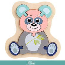 Load image into Gallery viewer, Wooden Children Colorful Animal Stevvex Puzzle for Toddler Creative Puzzle Early Educational Toys for Boys and Girls 2-4
