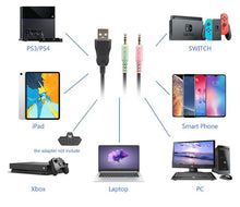 Load image into Gallery viewer, Luxury Gaming Headset with Microphone 3.5mm  Wired Earphone  Surround Sound Game Headphone for PC Gamer Computer Laptop Xbox
