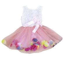 Load image into Gallery viewer, Luxury Modern Handmade Girls Sweetness Flower Kids Dress Princess Summer Sleeveless Mini Tutu Dress Childs Bow Pink Yellow Red Girls Clothing Dress
