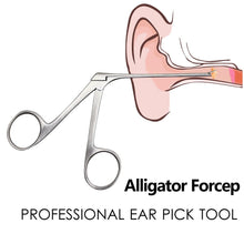 Load image into Gallery viewer, Ear Pick Endoscope Earwax Remover Hartmann Micro Alligator Crocodile Forceps Earpick Nose Operational Cleaner Clip Tweezers Set
