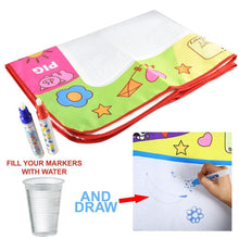 Load image into Gallery viewer, 1-6 Years Children Kids Baby Drawing  Educational Water Mat Drawing Painting Toddler Board/ Charpet With Magic Water Pen Gift 45.5 X 29cm (White)
