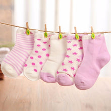 Load image into Gallery viewer, 5 Pairs Colorful Mesh Cotton Thin Newborn Baby Socks For Girls And Boys Toddler Soft Socks
