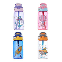Load image into Gallery viewer, Kids Cartoon Leakproof Creative Baby Feeding Water Cup With Straws For Children Bright Colors Durable Kid Bottles
