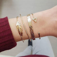 Load image into Gallery viewer, Luxury Modern Gold Crystal Elegant Woman and Lady Brecelets in Sets of  5Pcs/sett for Women Punk Boho Beach Bangle Jewelry Gift
