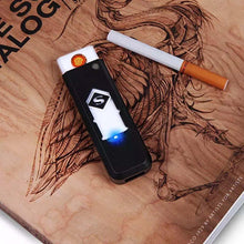 Load image into Gallery viewer, Luxury Modern New Personality USB Cigarette Lighter Fingerprint Induction Electronic Lighter Rechargeable
