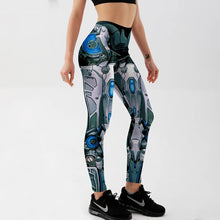 Load image into Gallery viewer, Qickitout Leggings Machine New Women&#39;s Deformation Robot Armor Leggings Digital Print Pants Trousers Stretch Pants Drop Shipping
