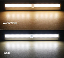 Load image into Gallery viewer, STEVVEX 6/10 LEDs PIR  with Motion Sensor Light for Cupboard, Wardrobe, Bed Lamp LED Under Cabinet Night Light For Closet Stairs Kitchen and multifunctional
