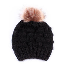 Load image into Gallery viewer, Infant Baby Boy Girl &amp; Mom Winter Knit Warm Soft Beanie Hat Hairball Cap for Adult Children Family Matching Caps Hats
