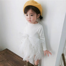 Load image into Gallery viewer, Modern Winter Flower Long Sleeve Smash Cake Baby Girls Dress For 1-5 Year Little Princess
