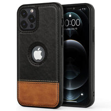 Load image into Gallery viewer, Ultra Thin Slim Leather Phone Case For iPhone 13 Pro Max 12 Pro Max 14 Shockproof Bumper Soft Business Back Cover Back Cover Case Shockproof Camera and Screen Protection PU Leather Case for iPhone
